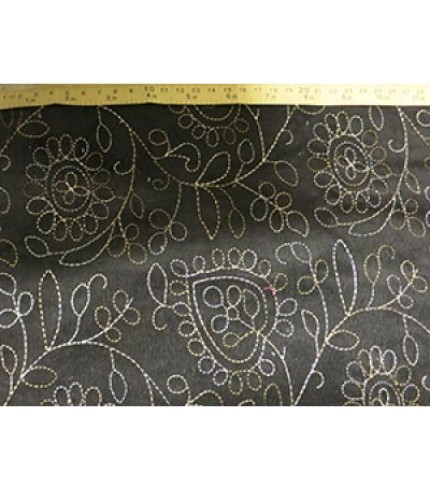 100%COTTON CORDUROY EMBROIDERY BLACK