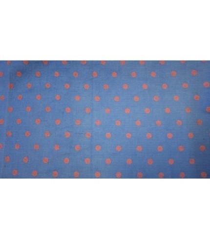 Corduroy Print 16W with Pink Dots on Light Blue